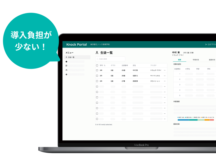 導入負担が少ない！